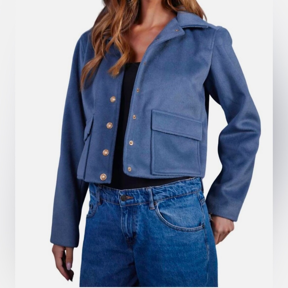 Bishop + Young lily snap front jacket in Cascade size S (new with tags)
